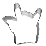 Hand Love Sign- Sign Language Cookie Cutter- Ann Clark 3.75 Inches- Tin Plated Steel - Cricket Creek 