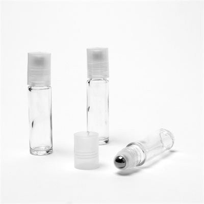 10 ml Clear Glass Roller Ball Bottle 12 pack - Cricket Creek 