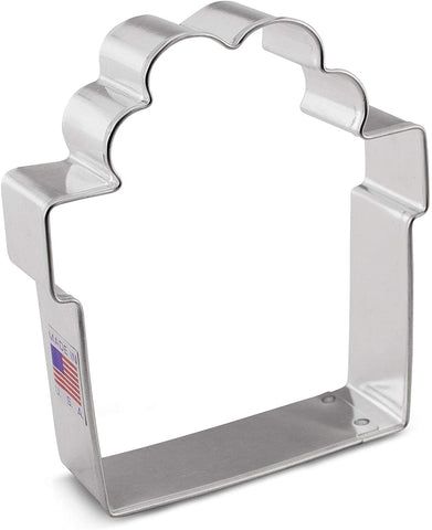 PRESENT WITH BOW Metal Cookie Cutter, by Ann Clark, 3 5/8 x 3 1/4"